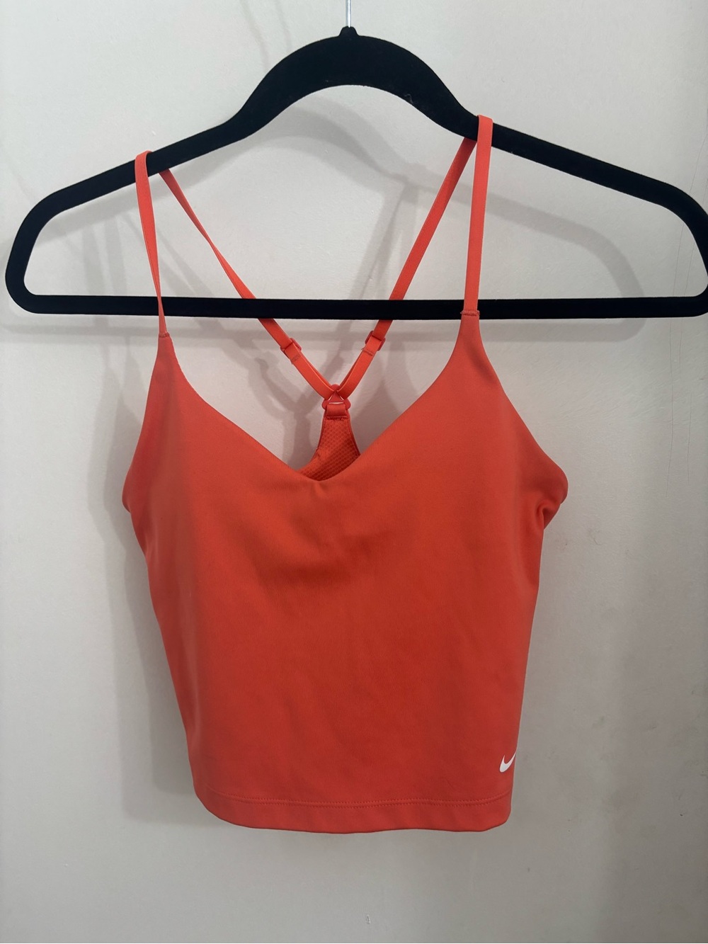 Nike Women's Coral-Red Strappy Sports Tank